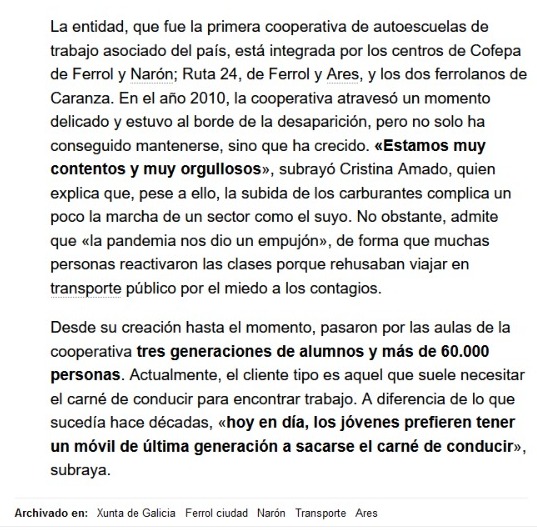 FOTOS ARTICULO LA VOZ DE GALICIA PREMIO COOPERATIVISMO